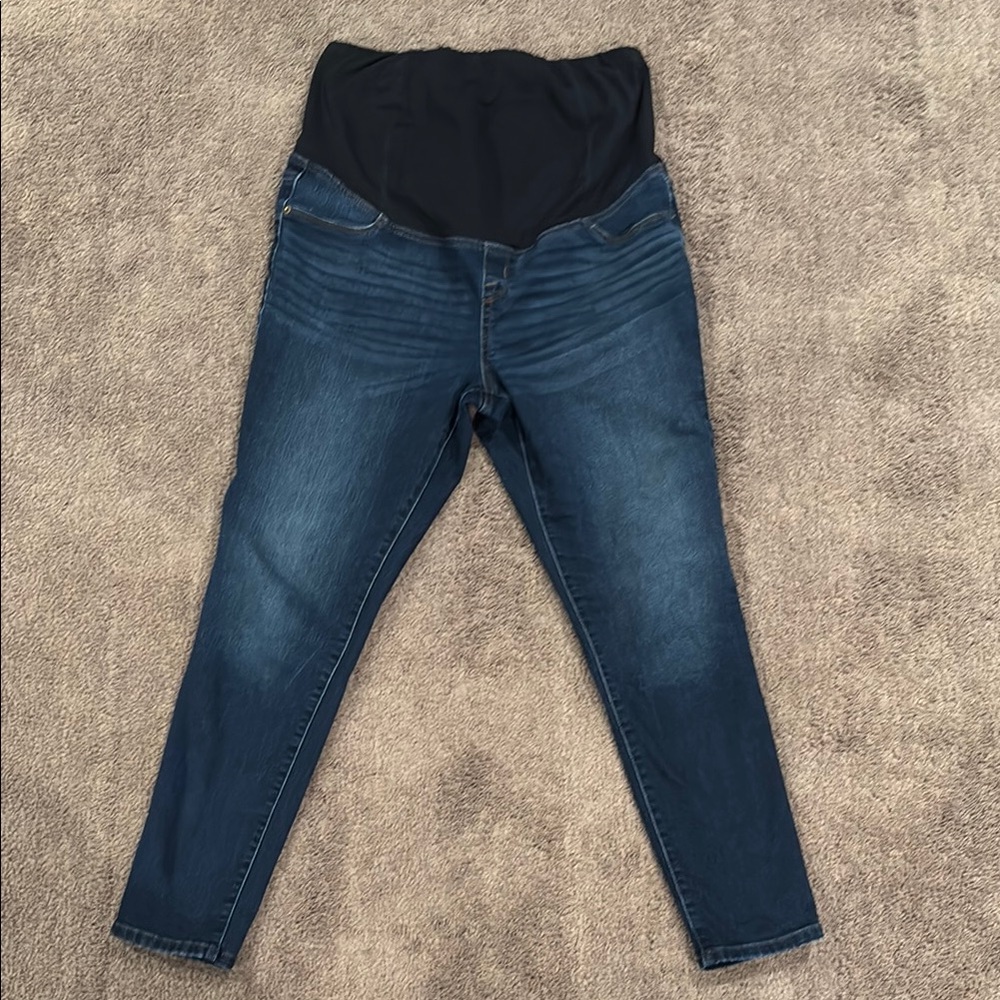 Women's Blue Maternity Dark Wash Jeans